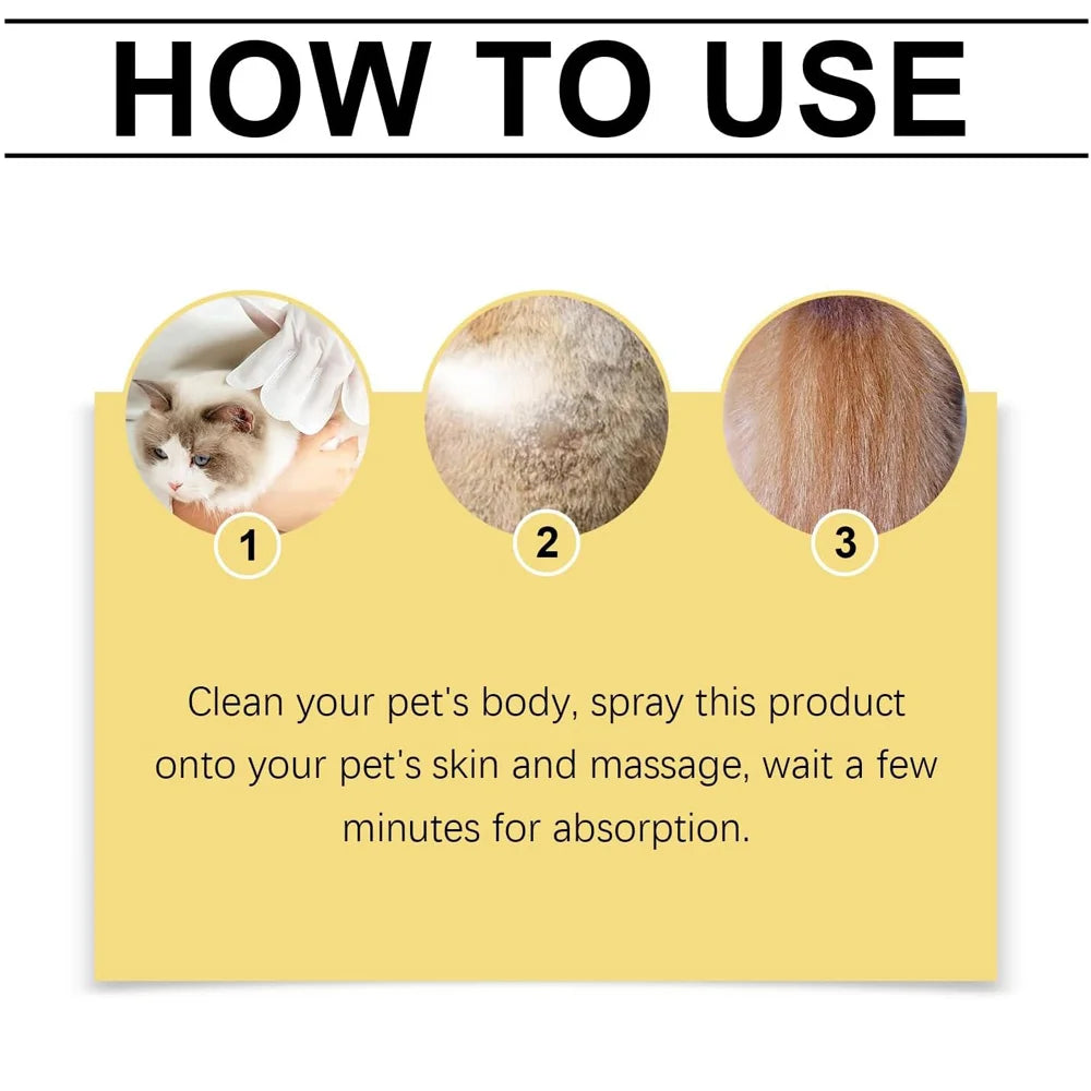 2Pcs Pet Soothing Spray/Dogs Cats Itchy Skin Relief