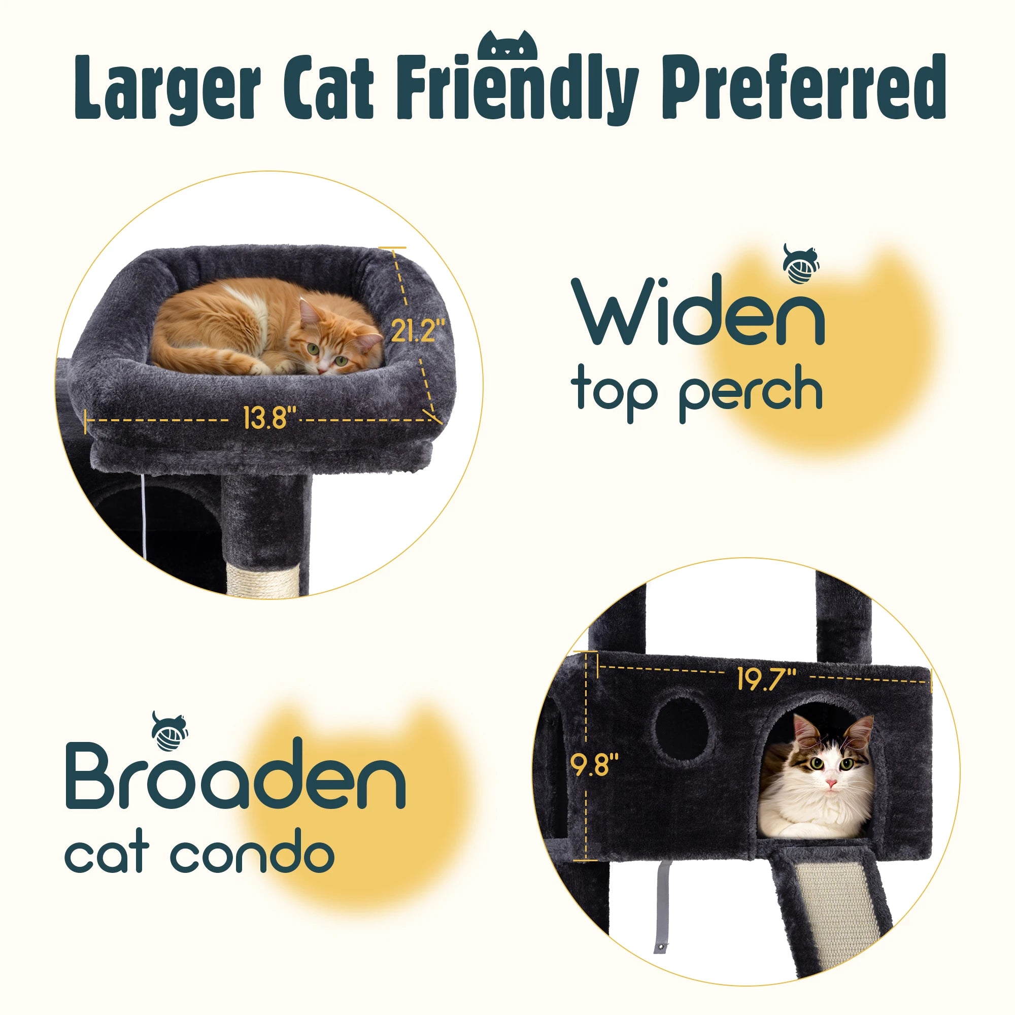 65in Multi-Level Large Cat Tree