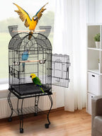 Rolling Bird Cage Wrought Iron