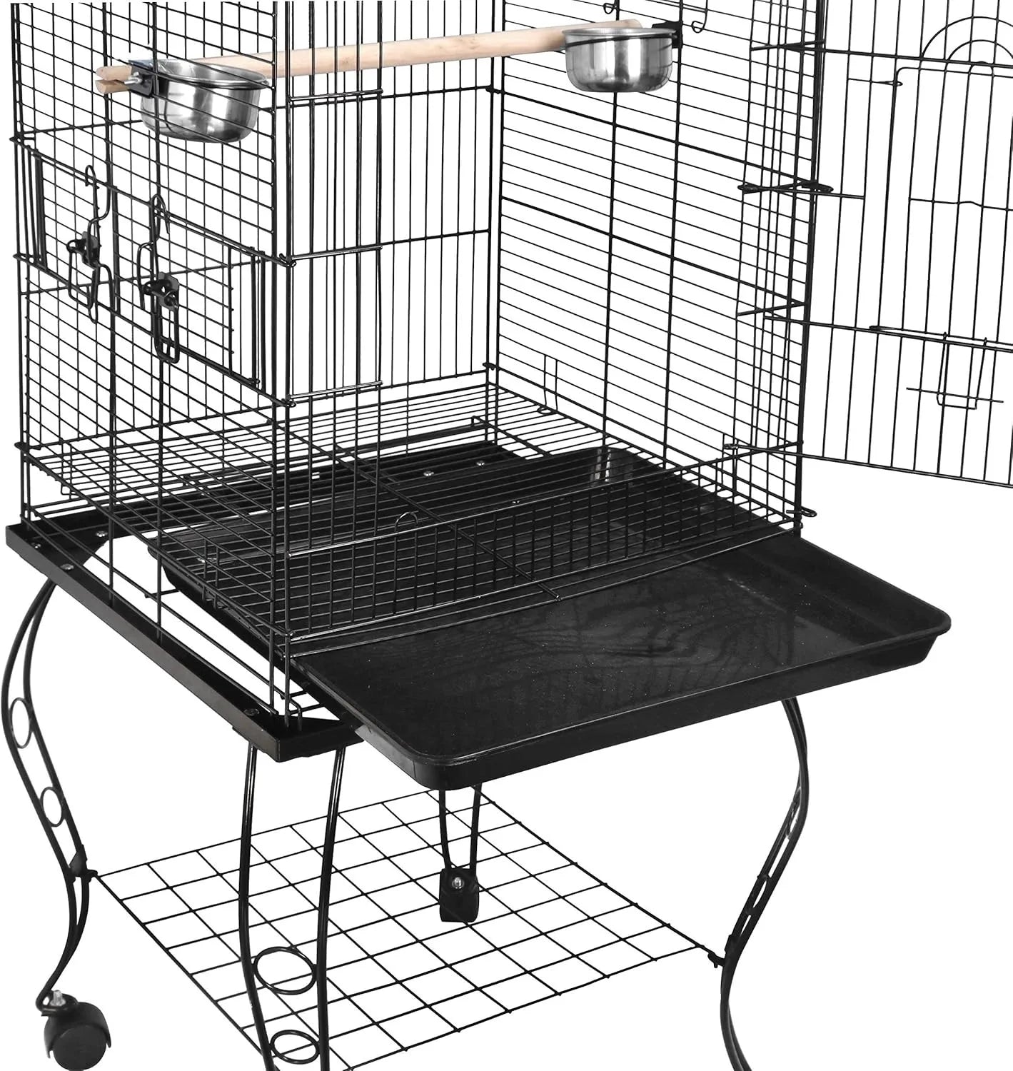 Rolling Bird Cage Wrought Iron