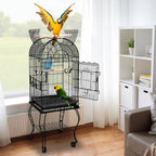 Rolling Bird Cage Wrought Iron