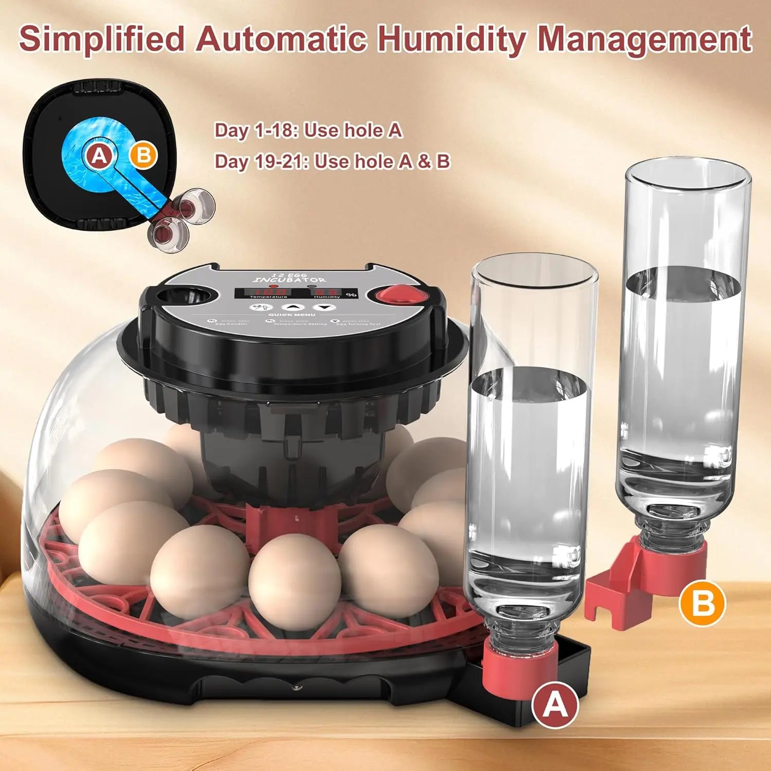 12 Automatic Egg Incubators
