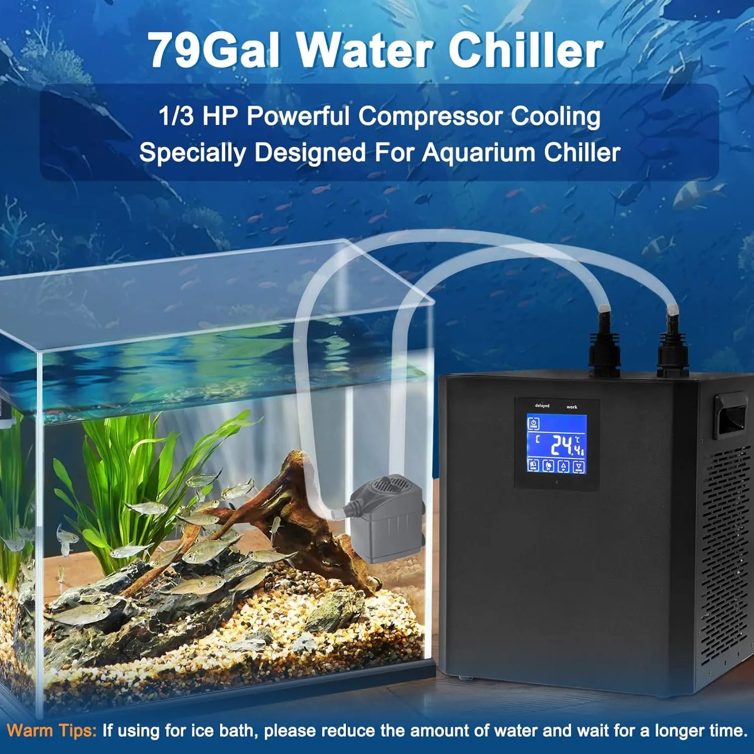 Fish Tank 79Gal Hydroponic Water Chiller