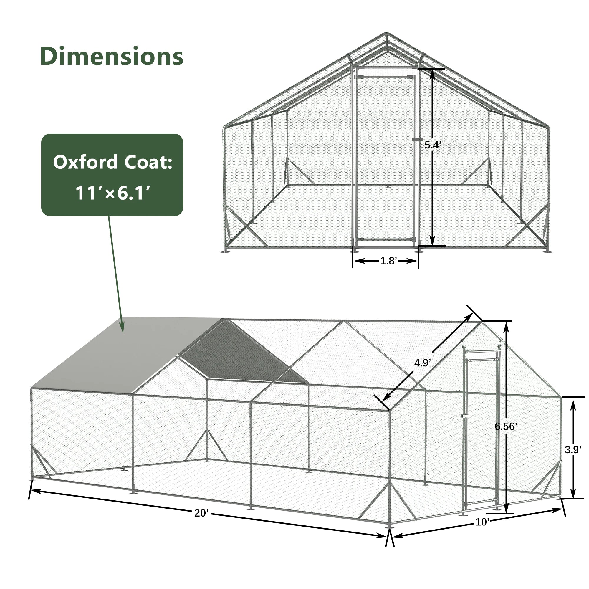 Large Metal Chicken Coop