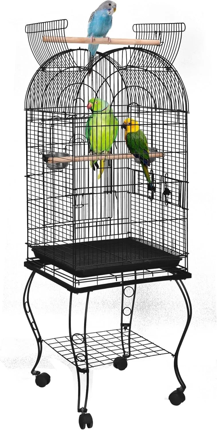 Rolling Bird Cage Wrought Iron