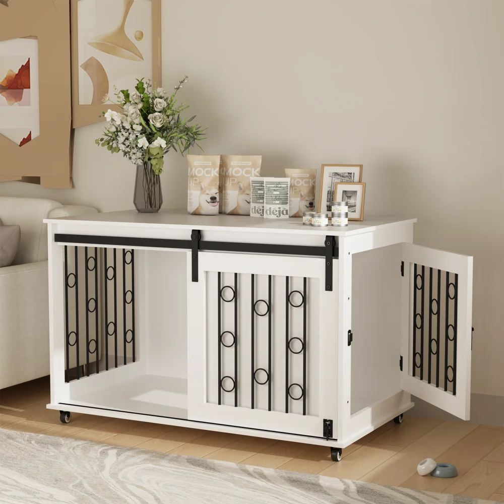 Modern Wooden Dog Crate