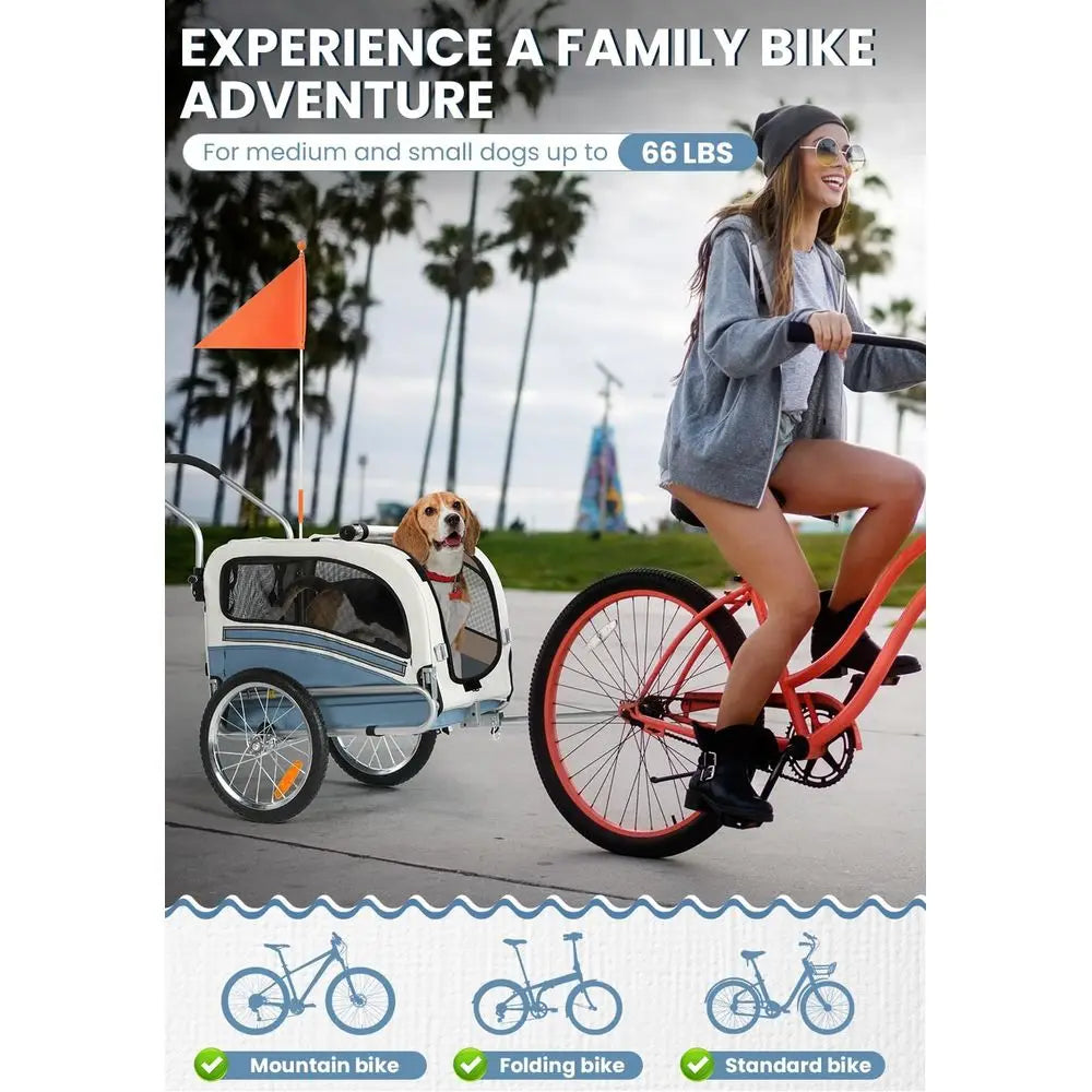 2 in 1 Pet Bicycle Trailer