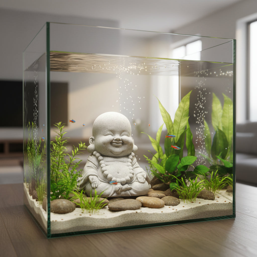 Aquarium Resin Mini Buddha Statue