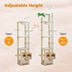 Height Adjustable Cat Tree