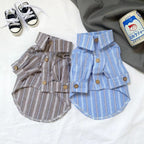 Pet Puppy Cat Thin Striped Shirt