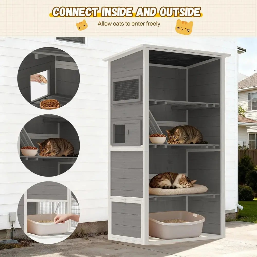 4-Tier Outdoor Cat Enclosure