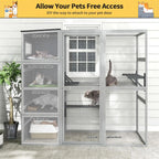 Large Wood Cat Enclosure