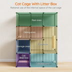 4-Tier Cat Enclosure/Litter Box