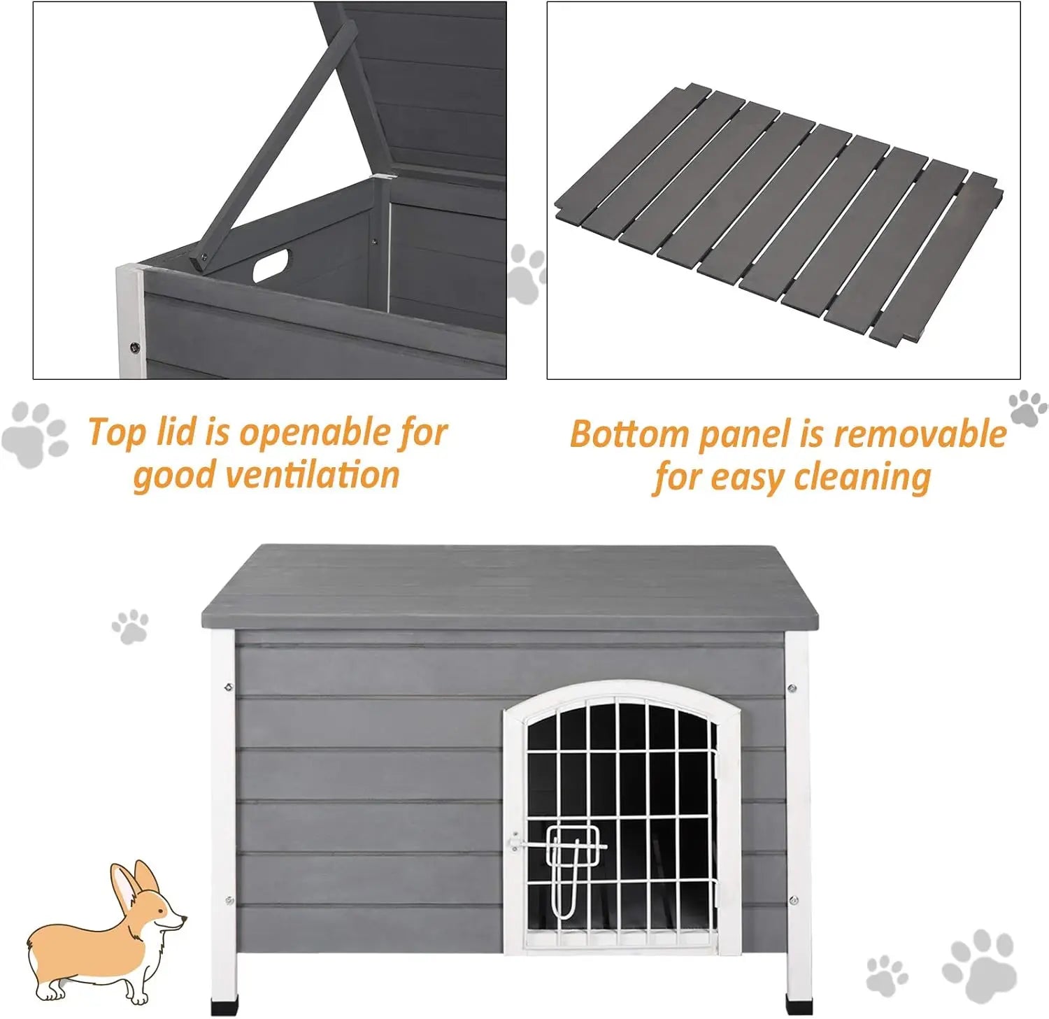 31" Wooden Dog Cage
