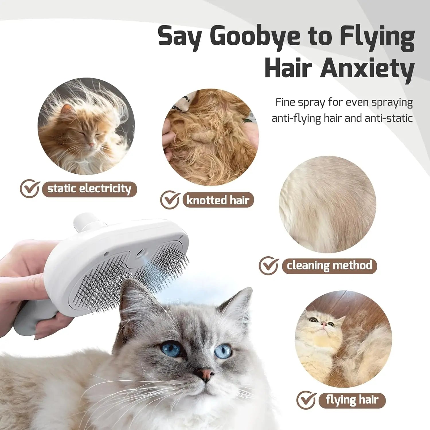 Spray Hair Remover Cleaning Brush