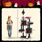 78' Gothic Cat Tree/Coffin Bed
