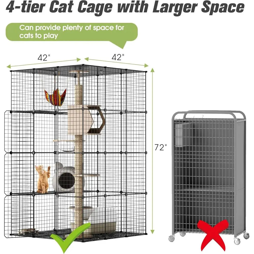 4 Tier Large Cat Enclosure