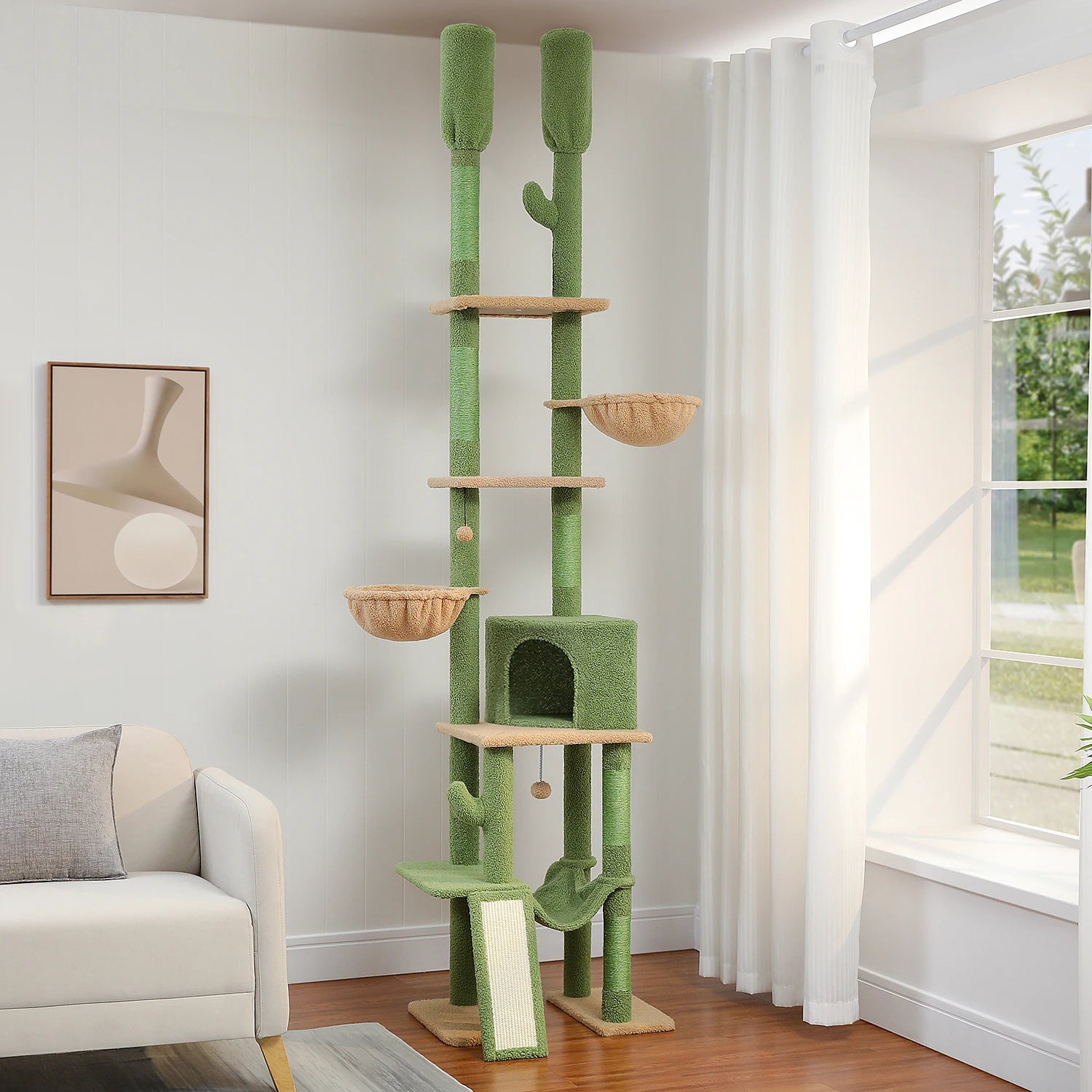 Floor to Ceiling Cat Tree for Indoor