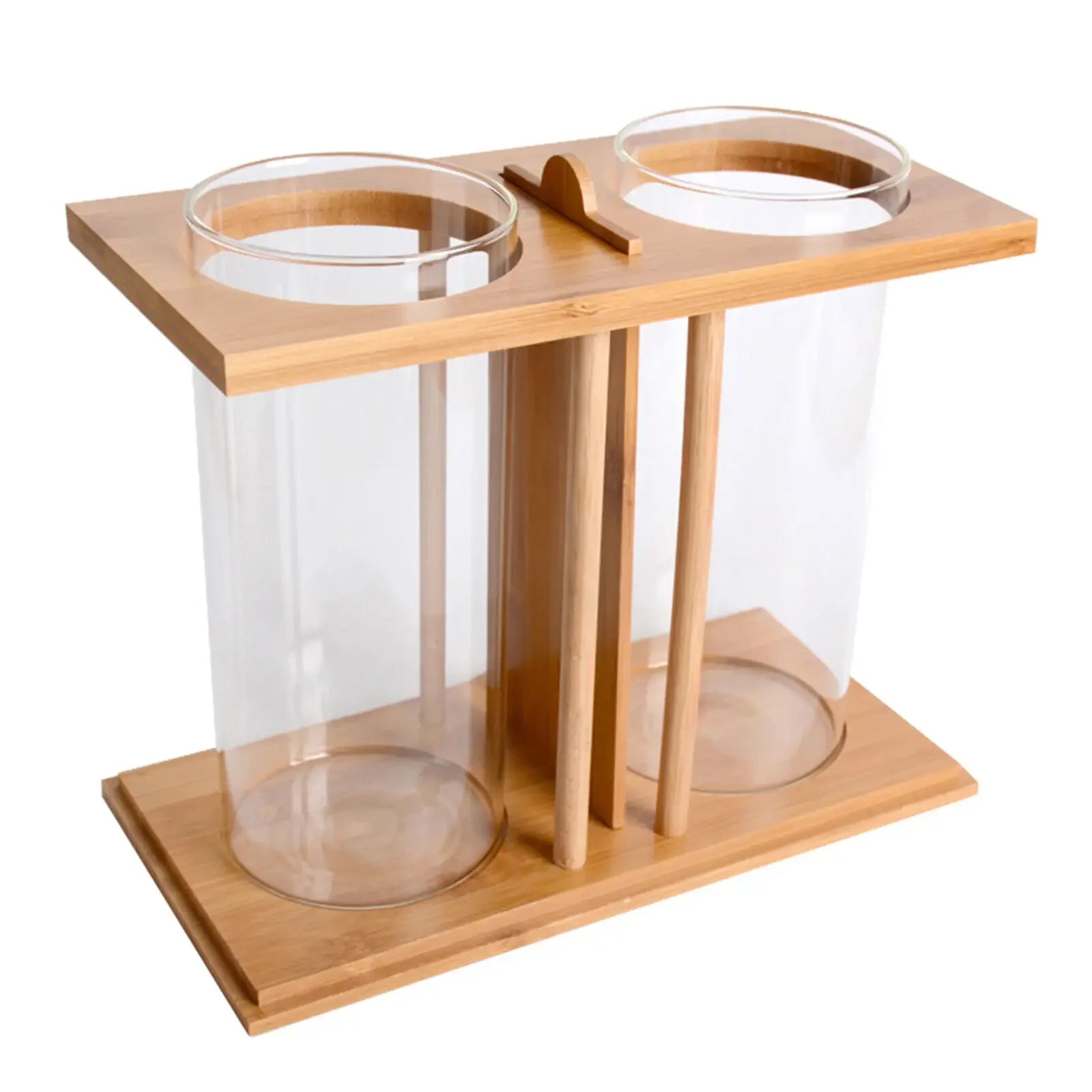 Glass Betta Fish Tank with LED Light