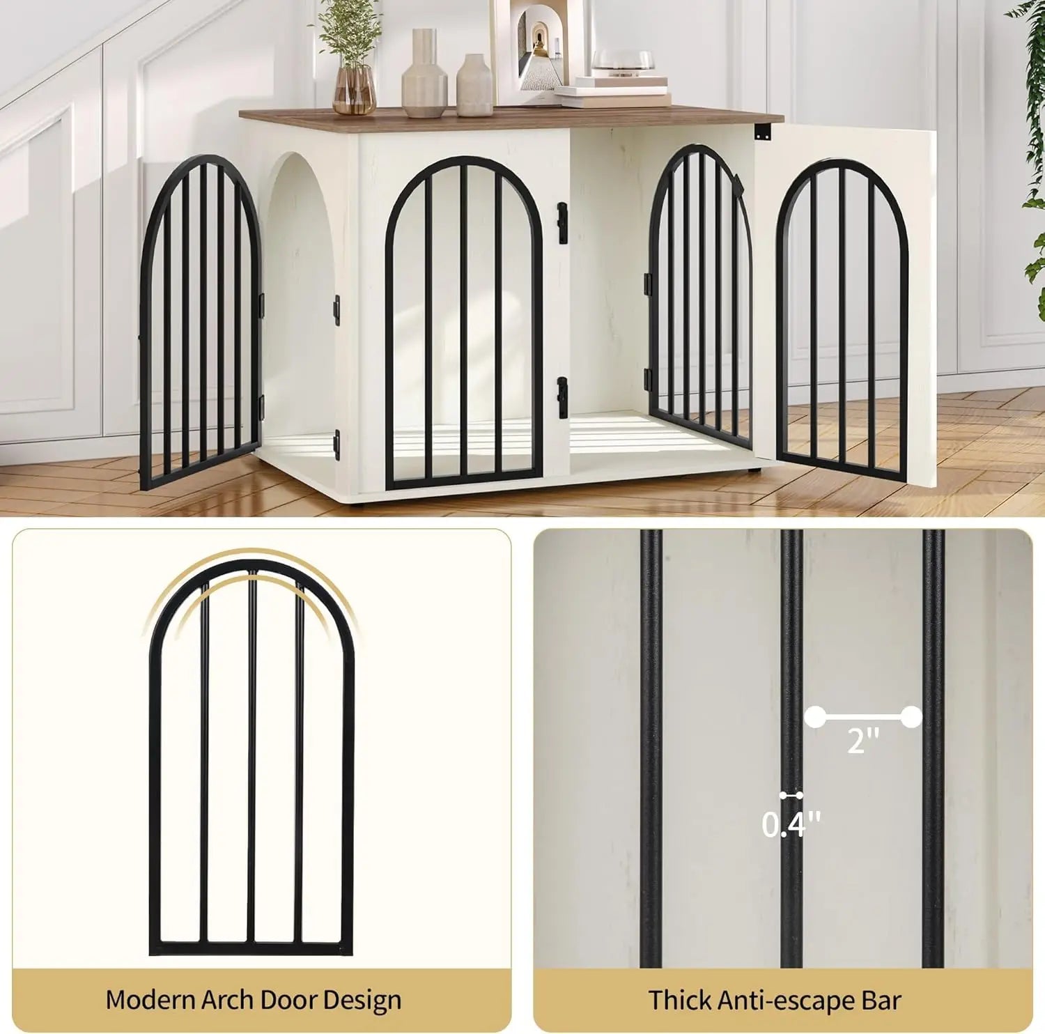 31.5'' Wooden Dog Crate