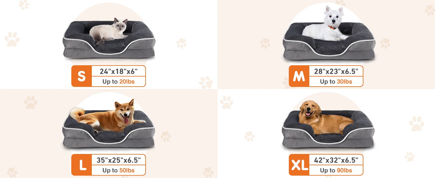 Orthopedic Pet Bed Memory Foam