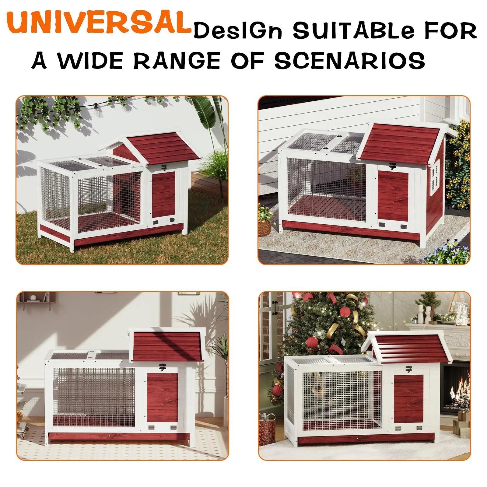 Outdoor Wooden Rabbit Hutch
