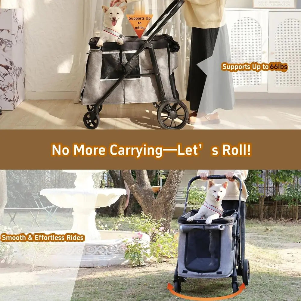 Medium Dog Stroller for Small to Large Dogs