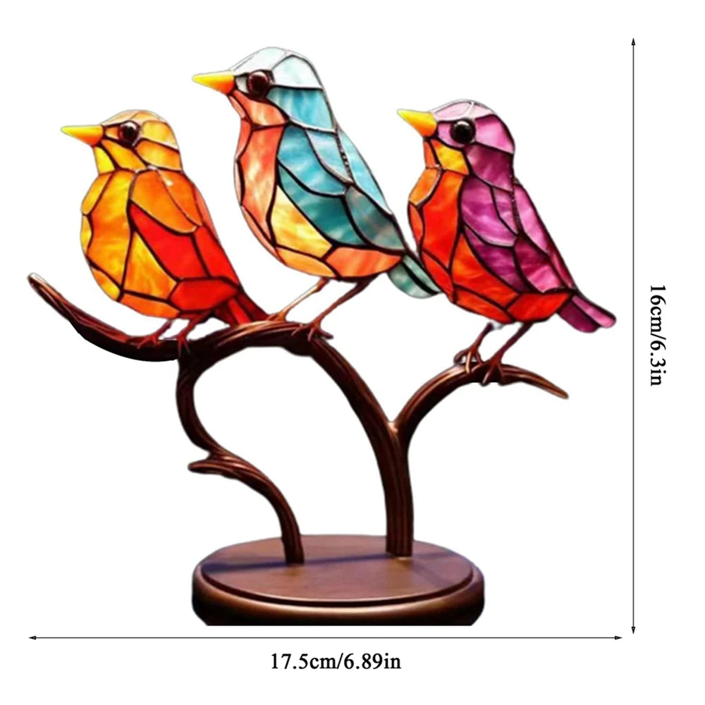 Colored Glass Birds