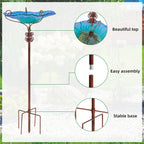 Large Outdoor Glass Bird Bath