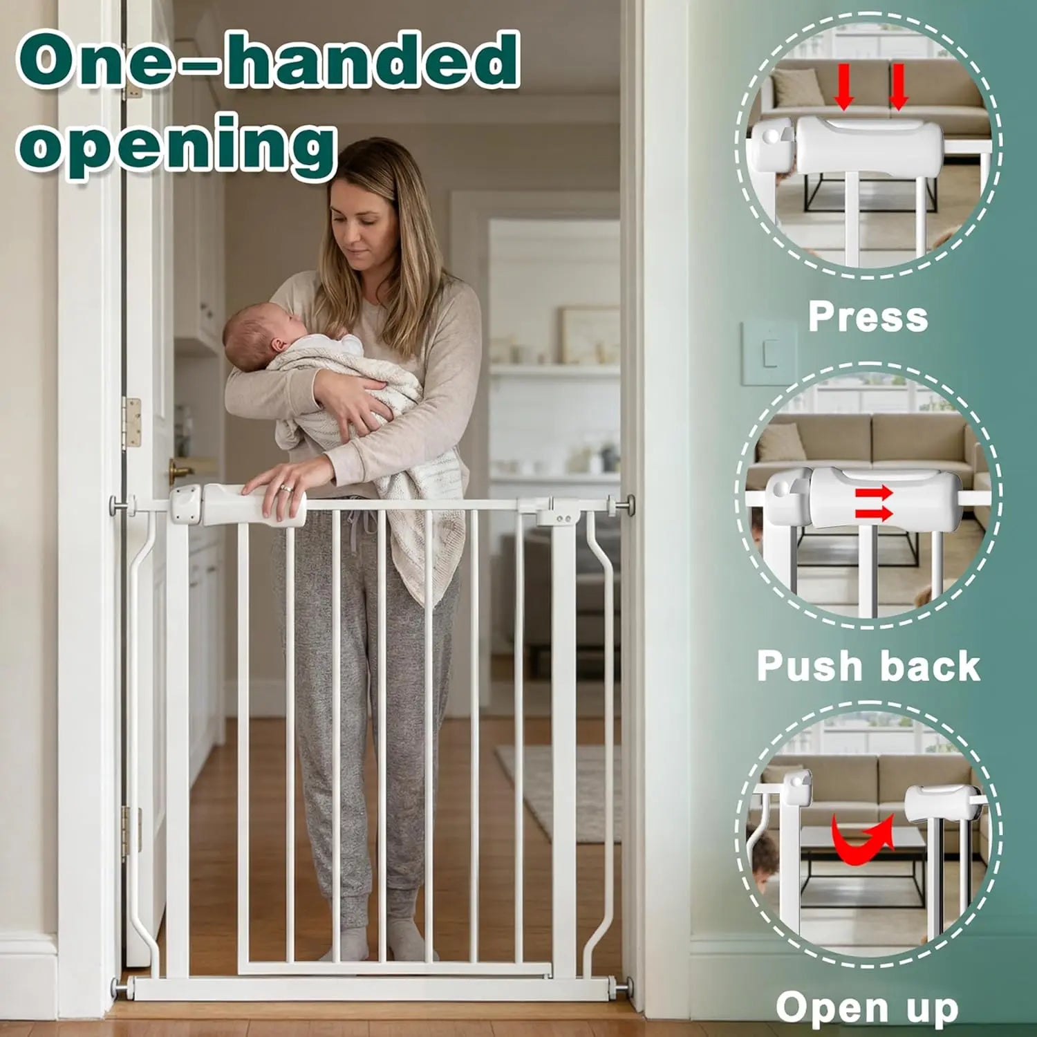 Extra Wide Adjustable Pet Gate