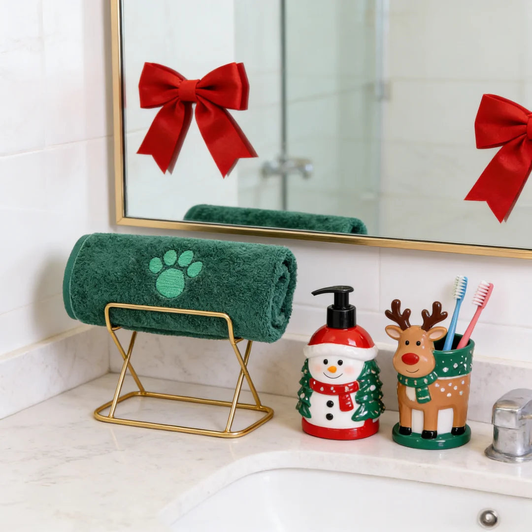 Christmas Gift Dog Bath Towel
