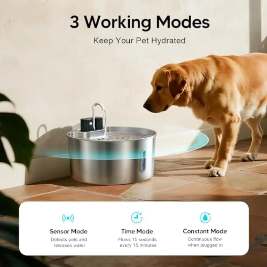 Wireless Stainless Steel Water Fountain
