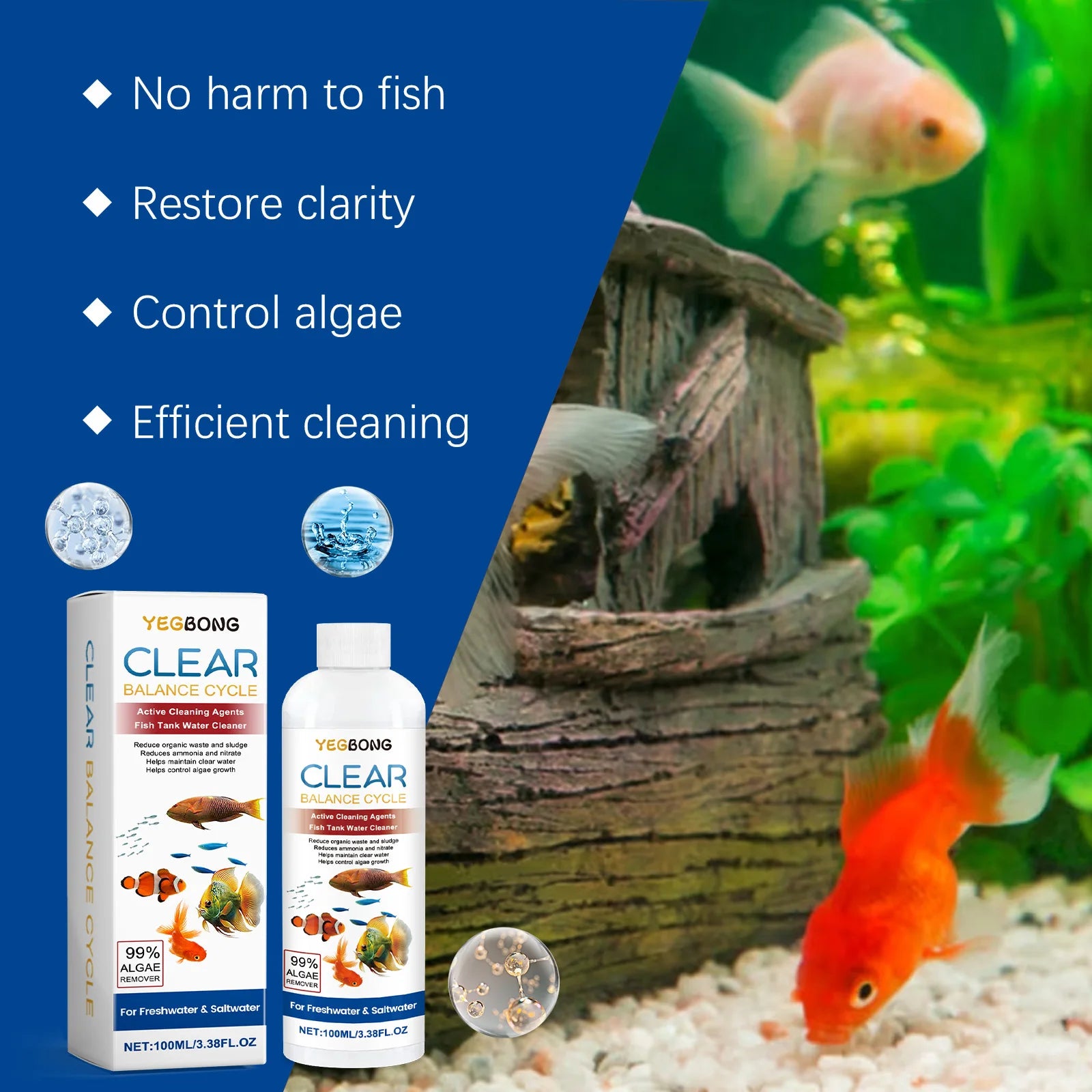 100ml Fish Tank Water Clarifier Safe