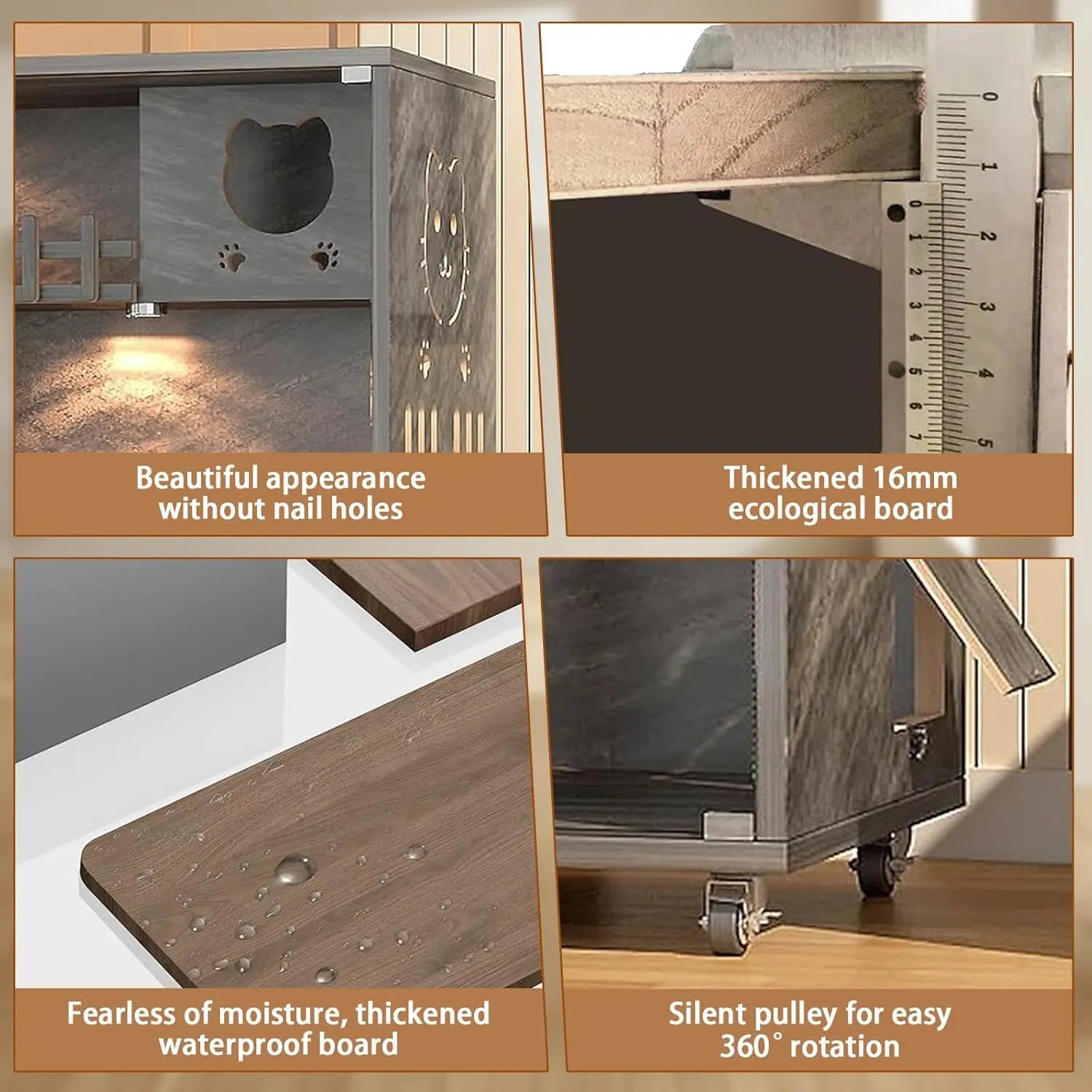 Large Wooden Cat Condo