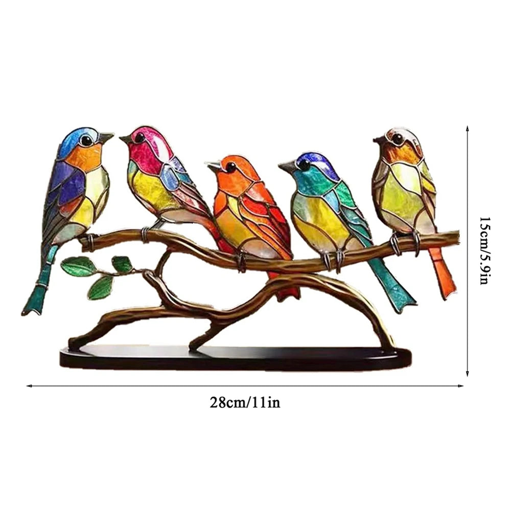 Colored Glass Birds