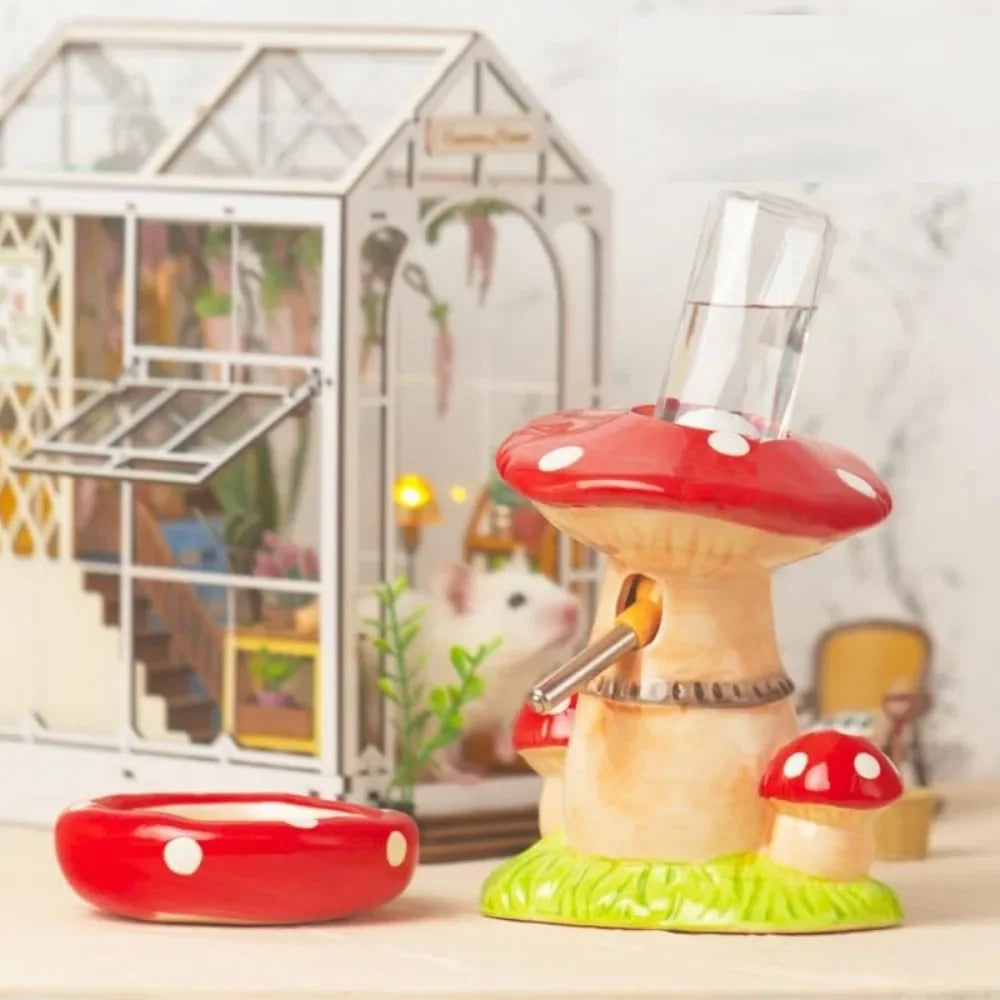 Mushroom Ceramic Hamster Hideout