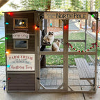 77" L Wooden Cat Enclosure