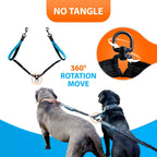 Tangle Free Double Dog Leash for M/L Breeds,