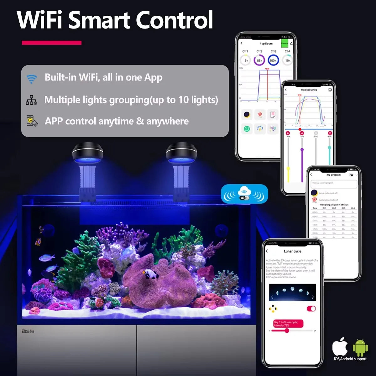 WiFi Nano Aquarium LED Light 60W