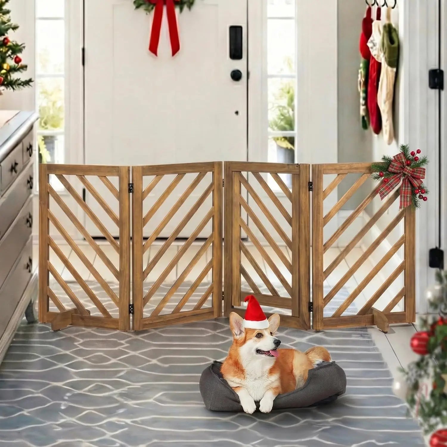 Solid Acacia Wood Dog Gate