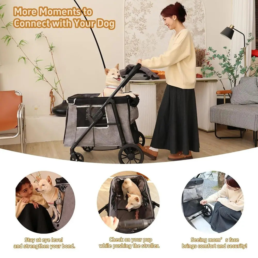 Medium Dog Stroller for Small to Large Dogs