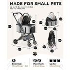 Stroller for Dogs & Cats, 3-in-1