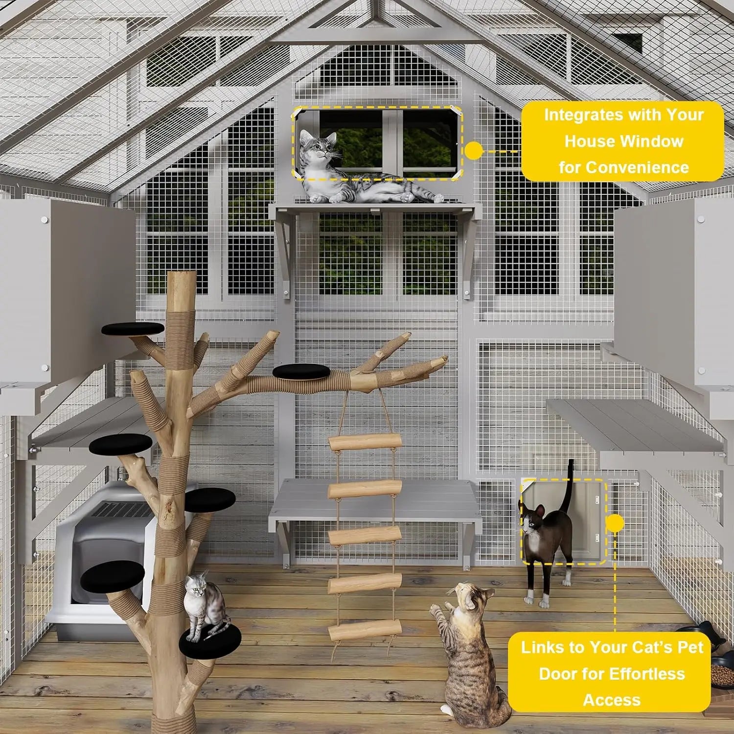 71" Large Cat Enclosure