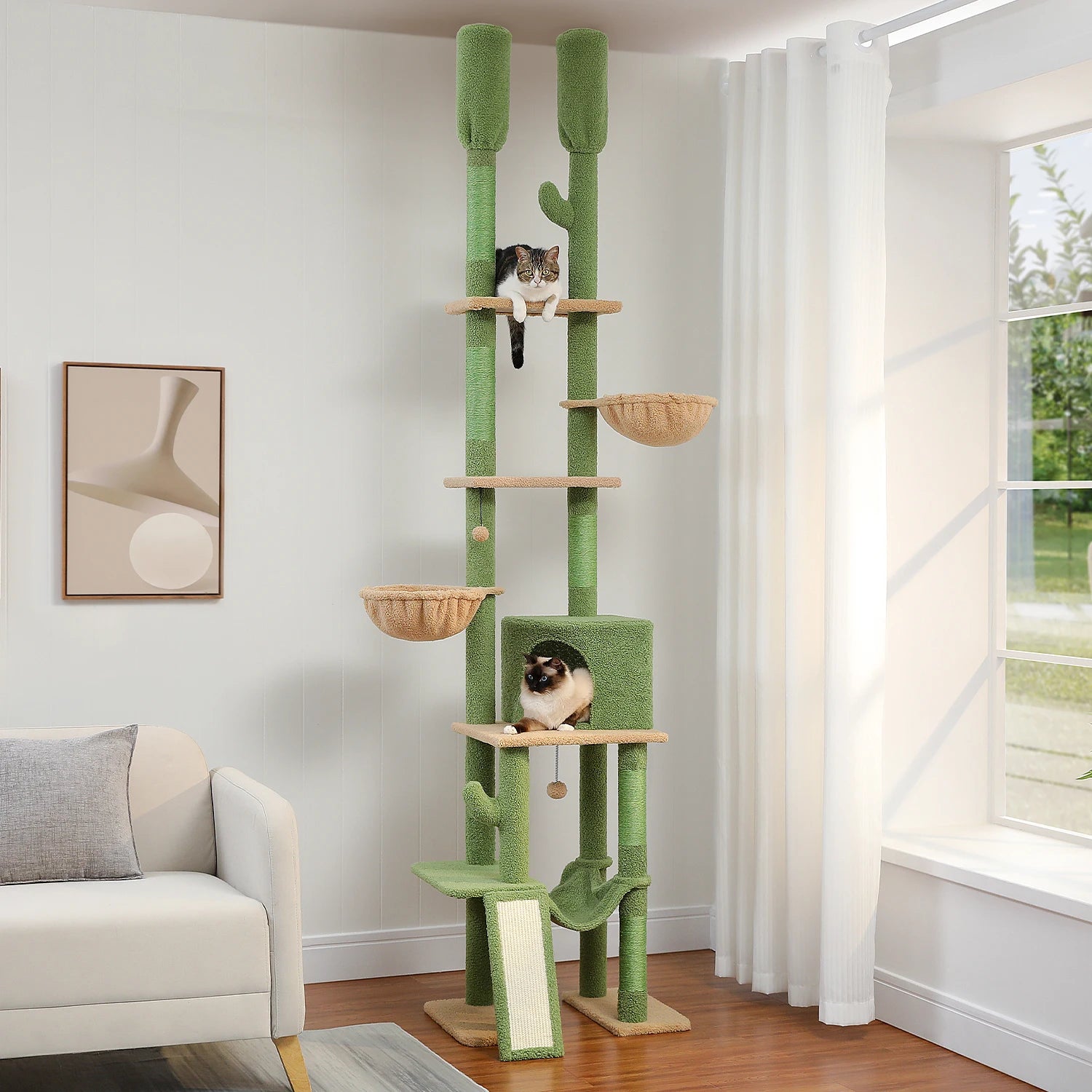 Floor to Ceiling Cat Tree for Indoor