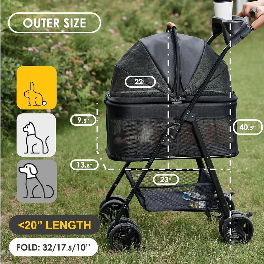 All-Terrain Pet Stroller Removable Carrier