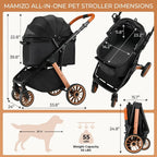 Foldable Dog Stroller for Medium Small Pets
