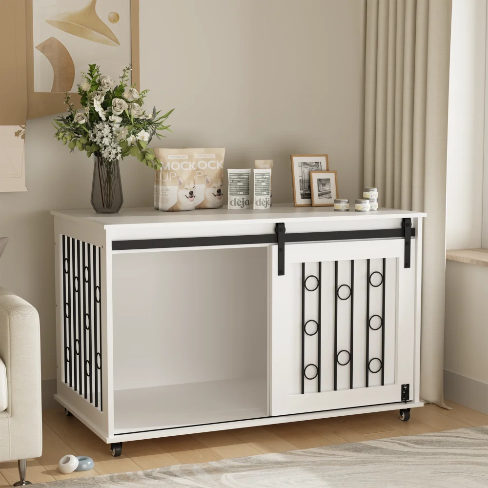 Modern Wooden Dog Crate