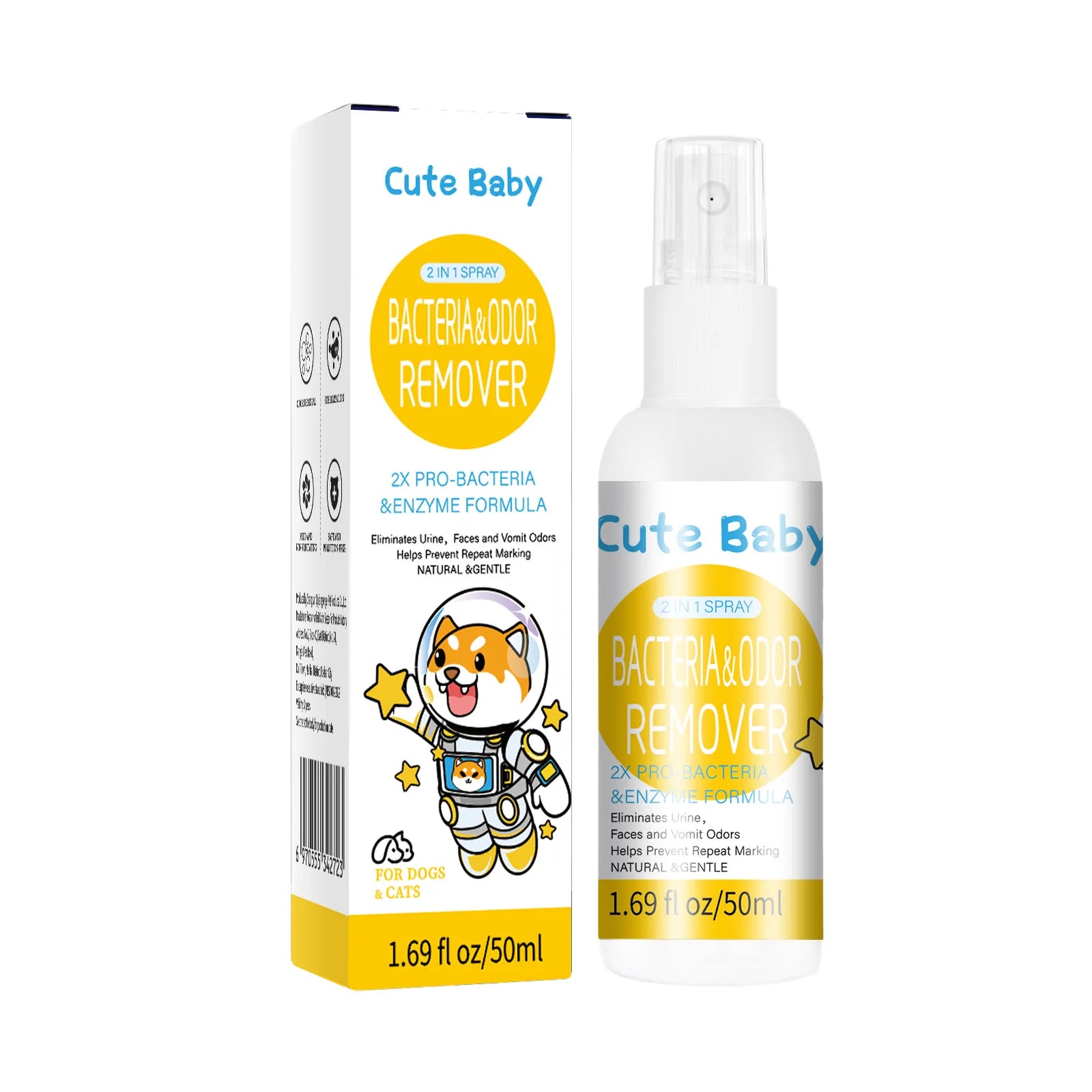 Pet deodorant spray cat litter