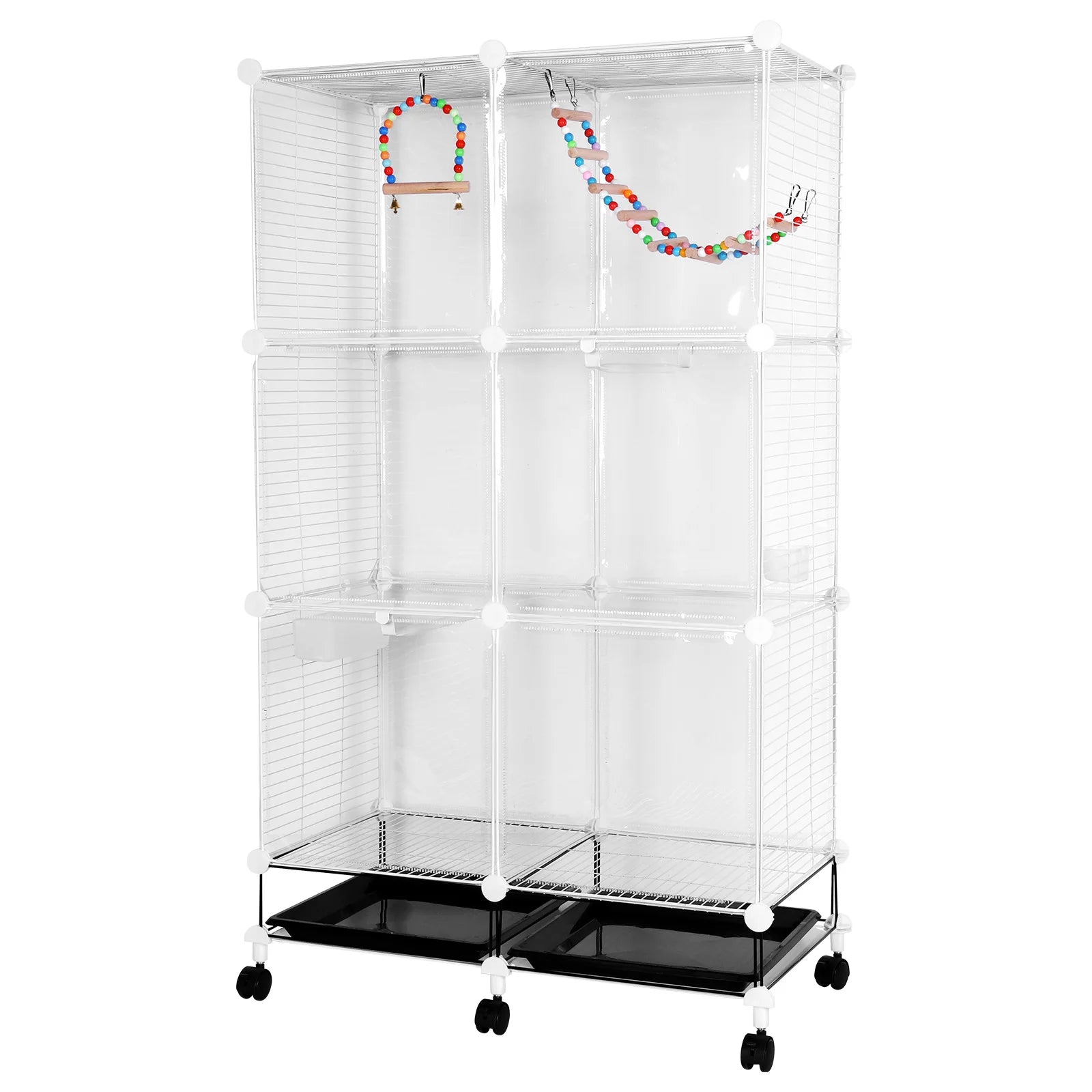 Wide Birdcage with Stand Tray