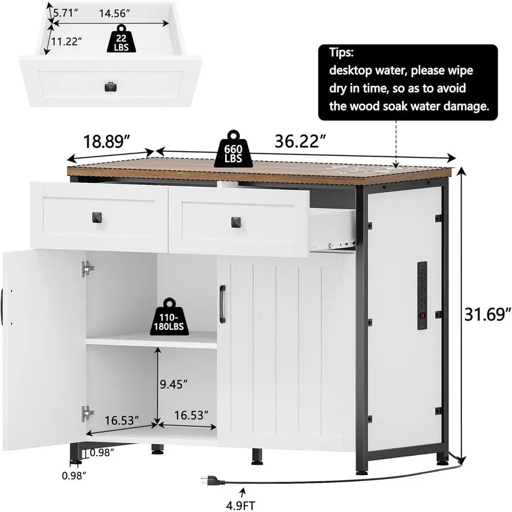White Heavy-Duty Stand/40-50 Gallons